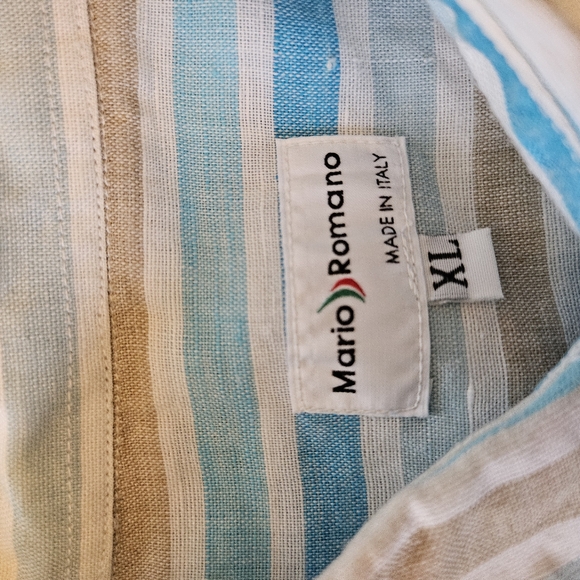 Mario Romano Linen Button Down Shirt - Picture 2 of 4
